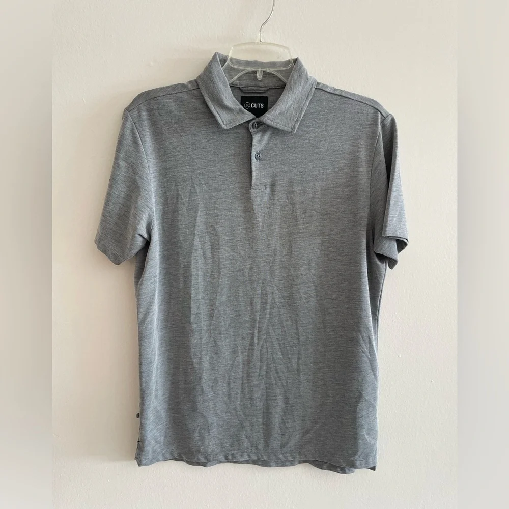 Cuts men’s gray polo size S